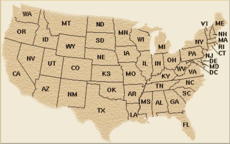 Map Of 50 States. outline maps 50+states+map